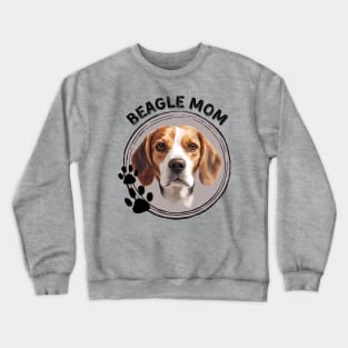 Beagle Dog Mom Dog Breed Portrait Crewneck Sweatshirt